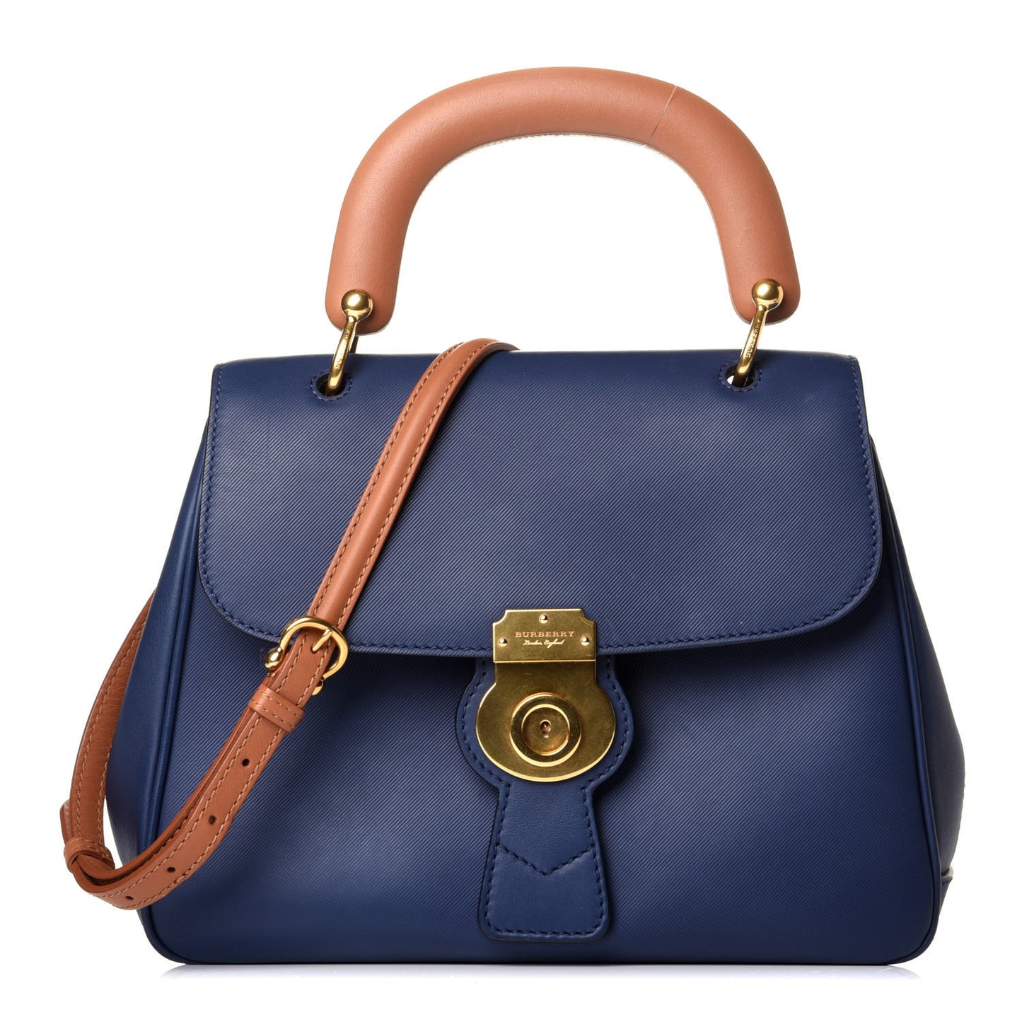 Trench Calfskin Medium DK88 Top Handle Bag Ink Blue