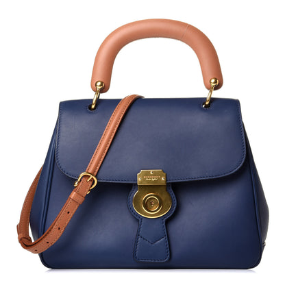 Burberry Trench Calfskin Medium DK88 Top Handle Bag Ink Blue 1 of 9