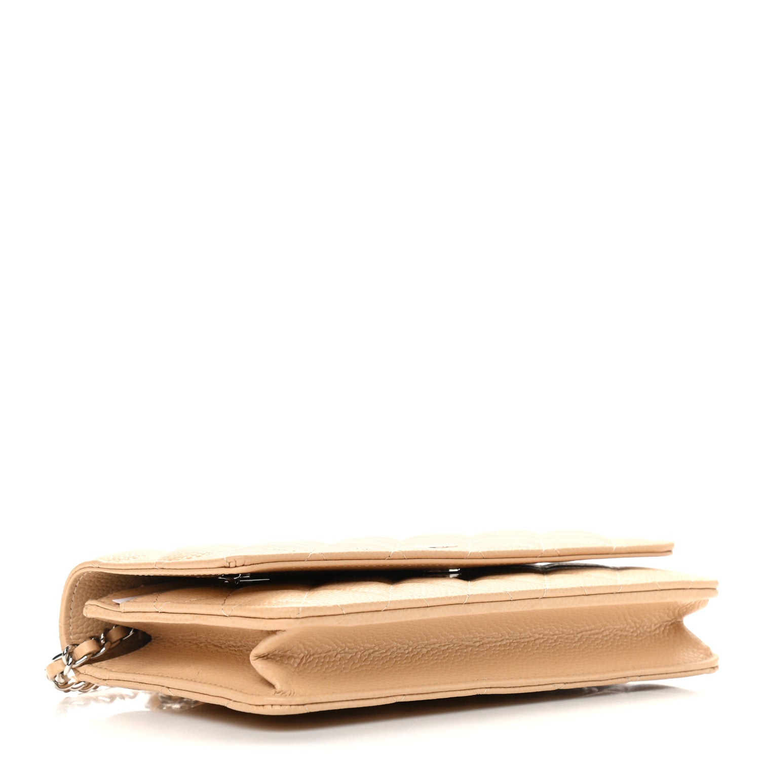 Chanel Caviar Quilted Wallet On Chain WOC Beige 5 of 10