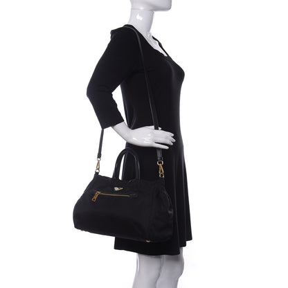 Prada Tessuto Nylon Saffiano Tote Black 2 of 13