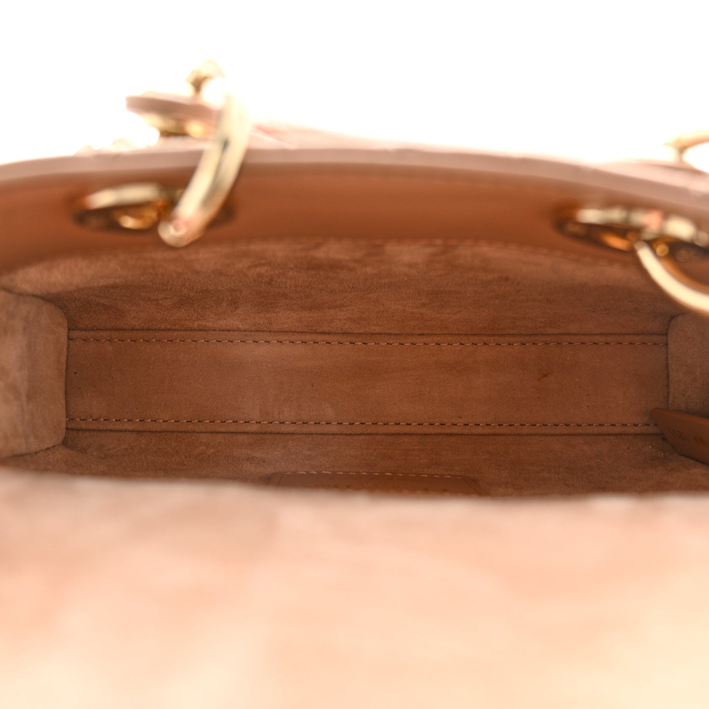 Lambskin Cannage Micro Lady D-Joy Rose Des Vents