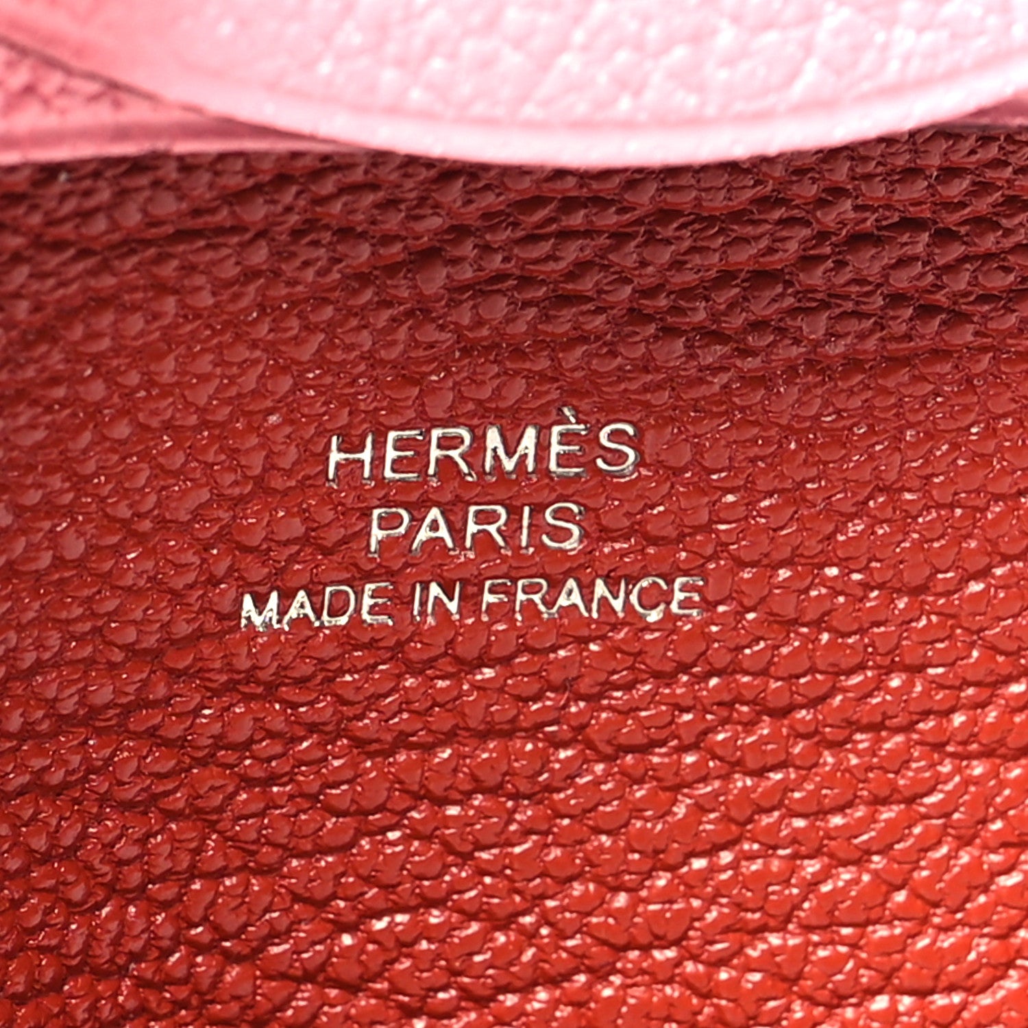 Hermes Chevre Mysore Verso Bastia Coin Purse Rose Confetti Brique 6 of 9