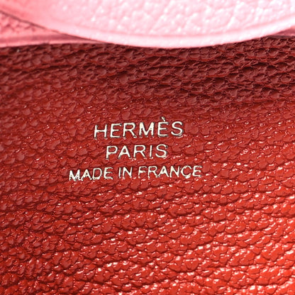 Hermes Chevre Mysore Verso Bastia Coin Purse Rose Confetti Brique 6 of 9