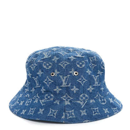 Louis Vuitton Monogram Denim Transformable Bob Bucket Hat 60 Blue 3 of 15
