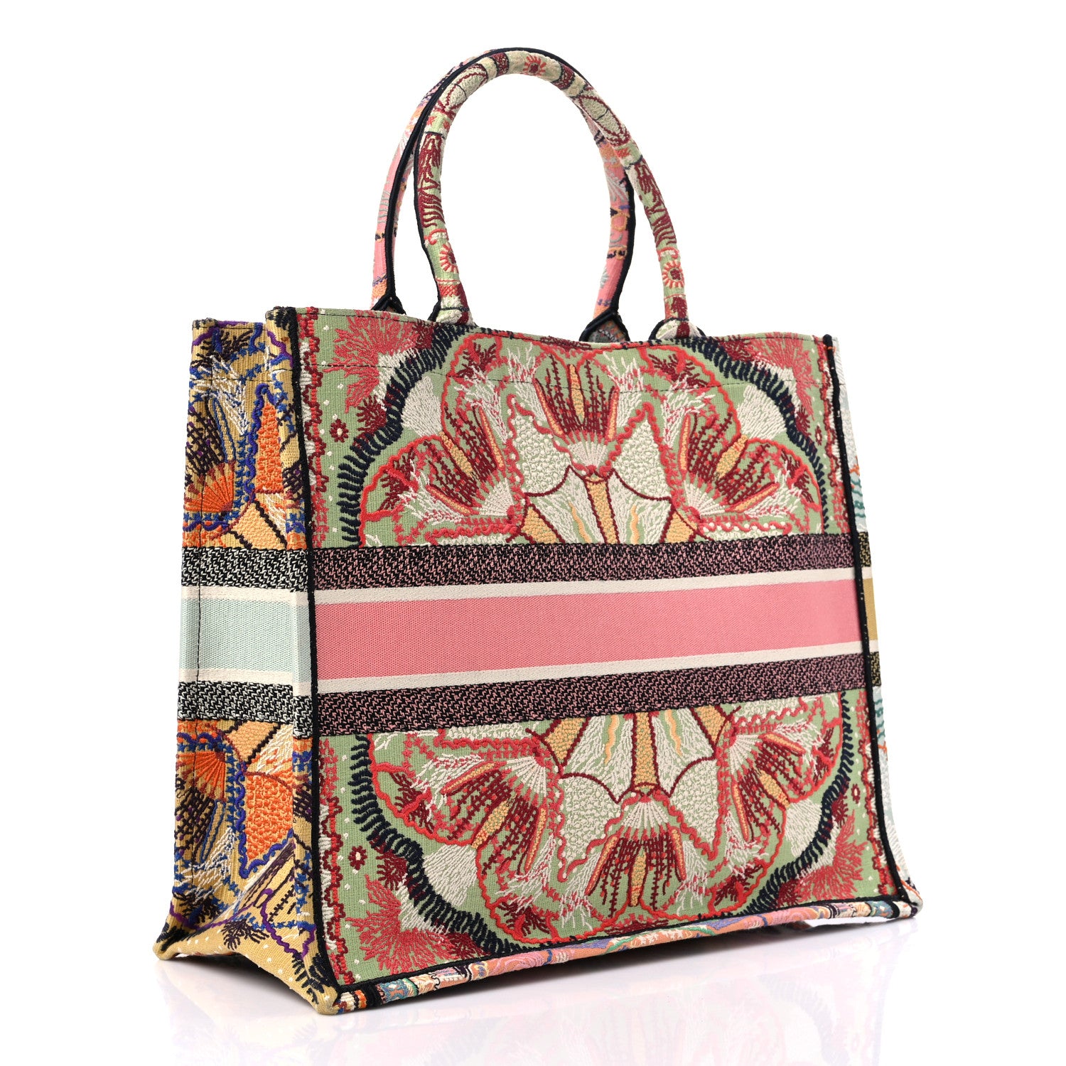 Christian Dior Canvas Embroidered Large In Lights Book Tote Multicolor 3 of 12
