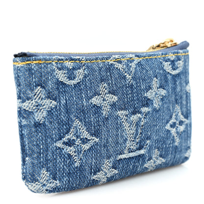 Louis Vuitton LV X TM Monogram Denim Cerises Key Pouch Blue 3 of 6