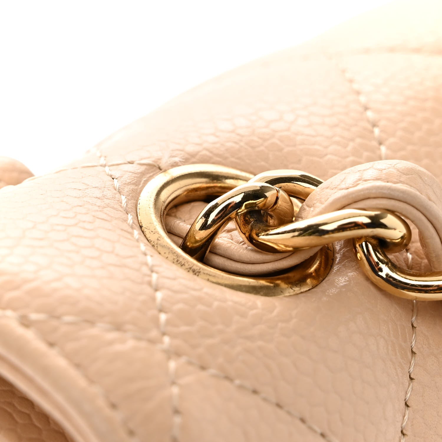 Chanel Caviar Quilted Jumbo Double Flap Beige Clair 13 of 13