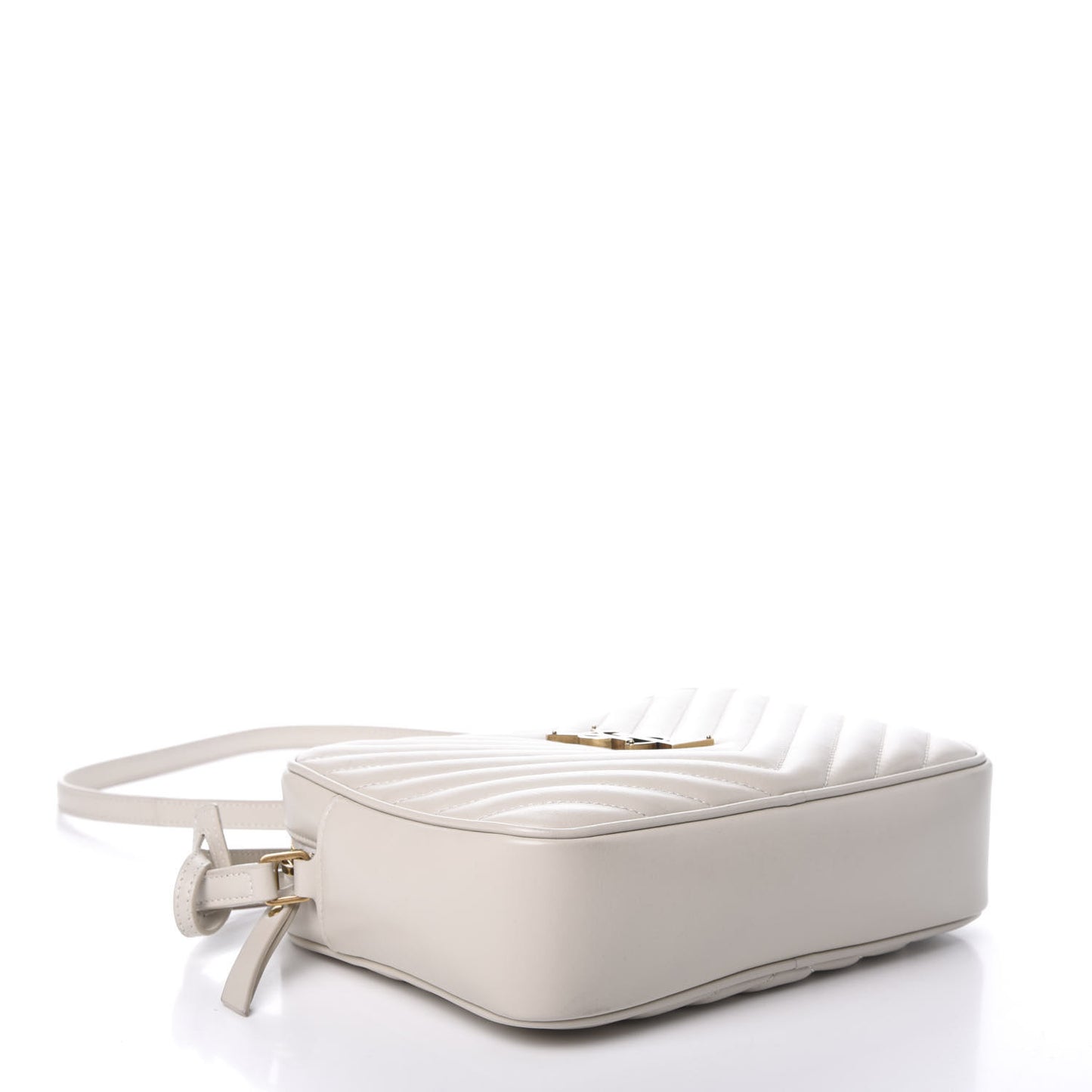 Calfskin Matelasse Monogram Lou Camera Bag Crema Soft