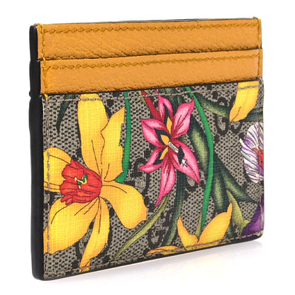 Gucci GG Supreme Monogram Flora Web Ophidia Card Holder Beige Multicolor Crop 3 of 6