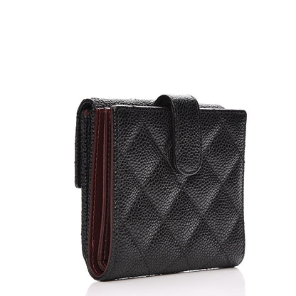 Chanel Caviar Quilted Compact French Flap Wallet Black 3 of 8