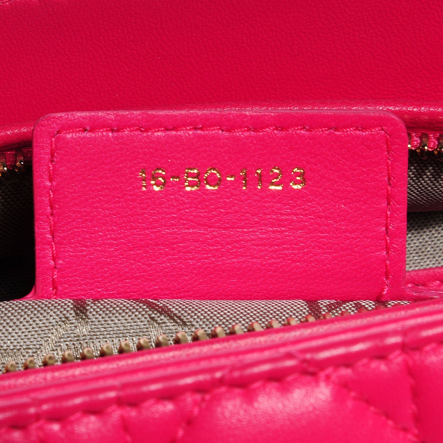 Christian Dior Lambskin Cannage Medium Lady Dior Fuchsia 7 of 7