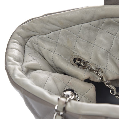 Chanel Glazed Calfskin Quilted Tote Grey 11 of 20
