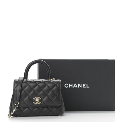 Chanel Caviar Quilted Extra Mini Coco Handle Flap Black 12 of 12