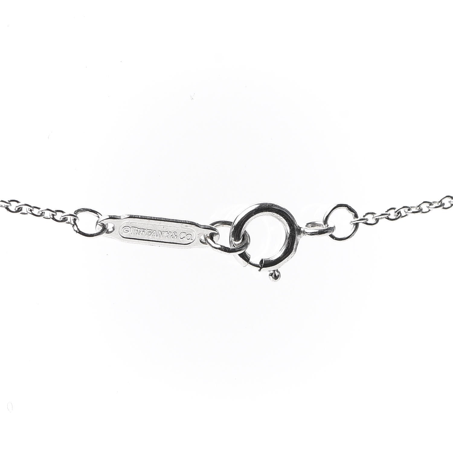 Tiffany 18K White Gold Diamond Mini Cross Pendant Necklace 5 of 6