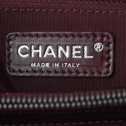 Chanel Patent Quilted Grand Shopping Tote GST Dark Bordeaux 8 of 17
