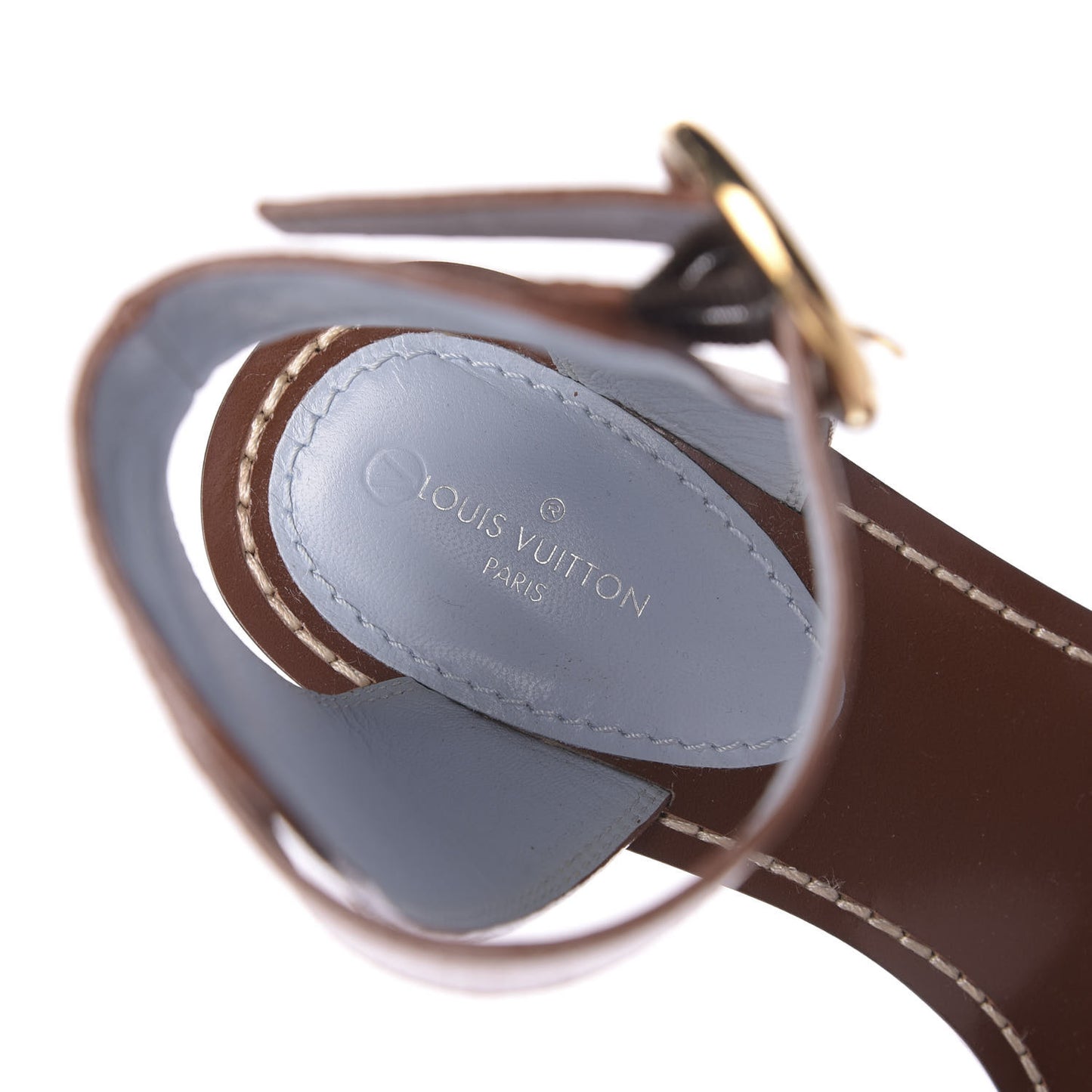 Calfskin Monogram Passenger Sandals 38 Cognac