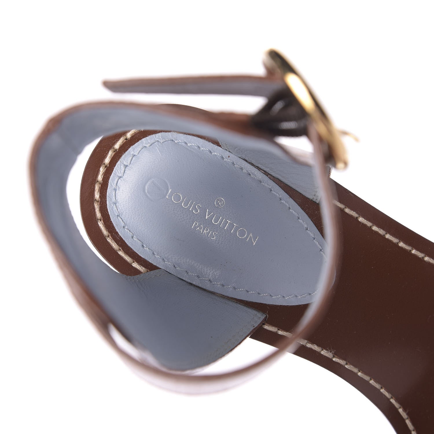 Louis Vuitton Calfskin Monogram Passenger Sandals 38 Cognac 8 of 10