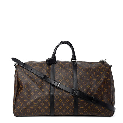 Louis Vuitton Monogram Macassar Keepall Bandouliere 55 1 of 9
