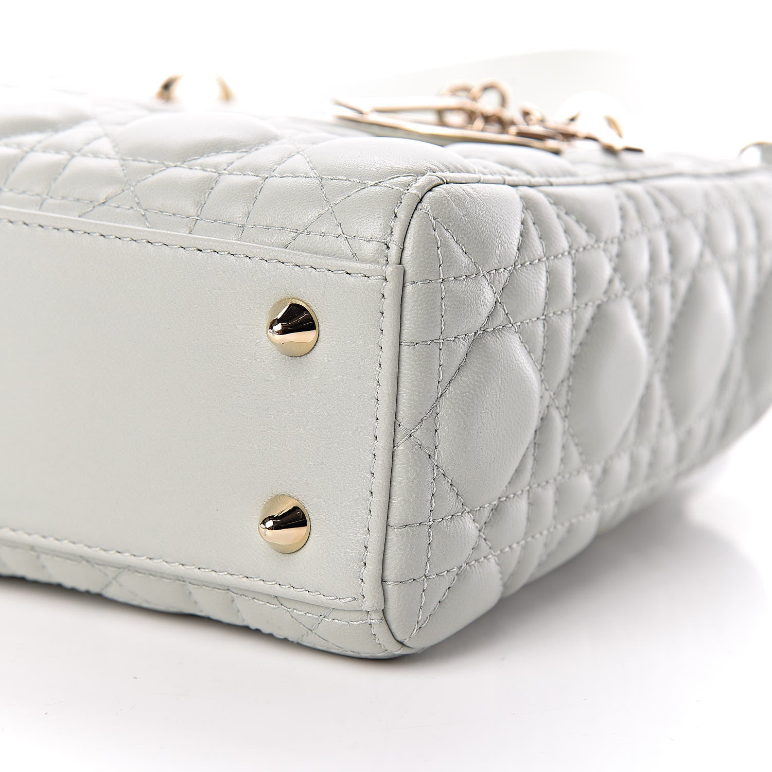 Christian Dior Lambskin Cannage Small My Lady Dior Pistachio 9 of 11
