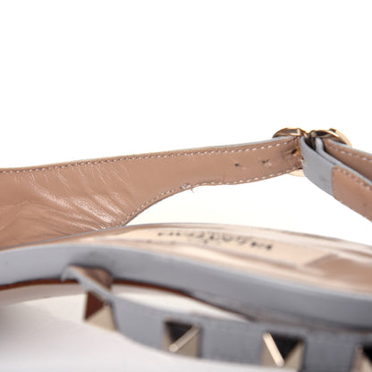 Valentino Garavani Suede Nappa Rockstud Half D'Orsay Slingback 50mm Pumps 37 Pastel Grey 13 of 17