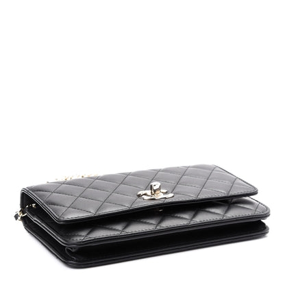 Chanel Lambskin Quilted Trendy CC Wallet On Chain WOC Black 4 of 10