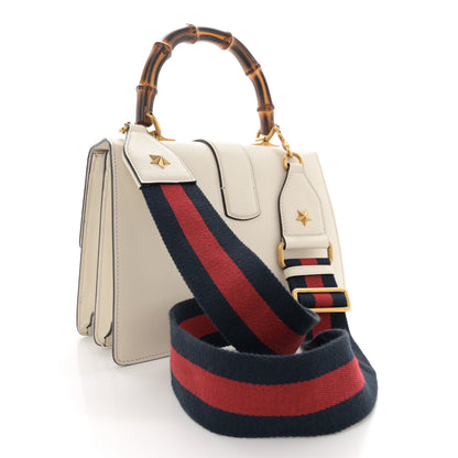 Gucci Calfskin Bamboo Web Medium Dionysus Top Handle Bag White Blue Hibiscus Red 3 of 20