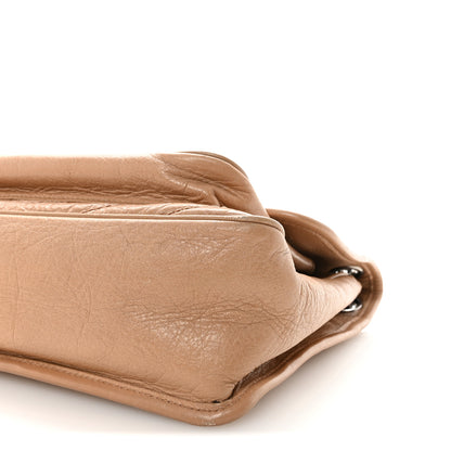Saint Laurent Crinkled Calfskin Matelasse Monogram Medium Niki Chain Satchel Light Taupe 9 of 9