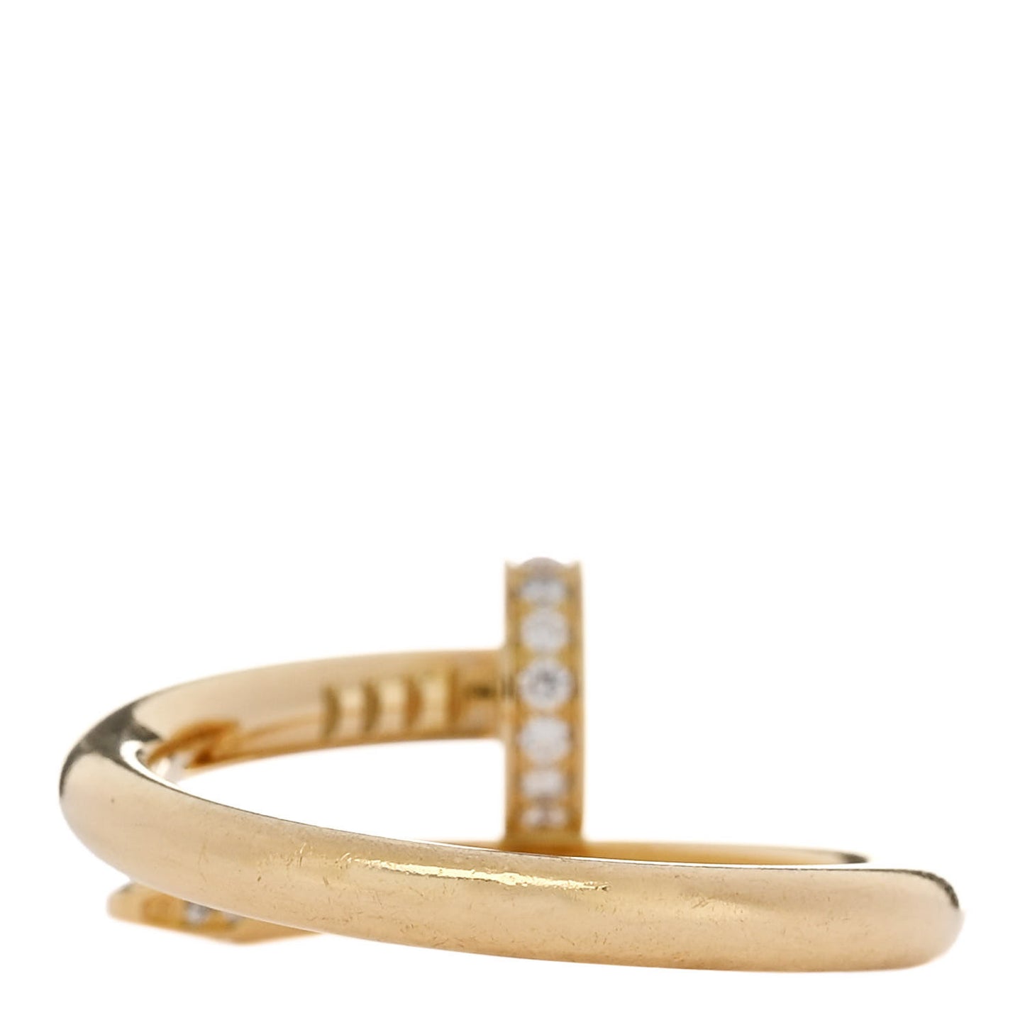 18K Yellow Gold Diamond Juste Un Clou Ring 56 7.5