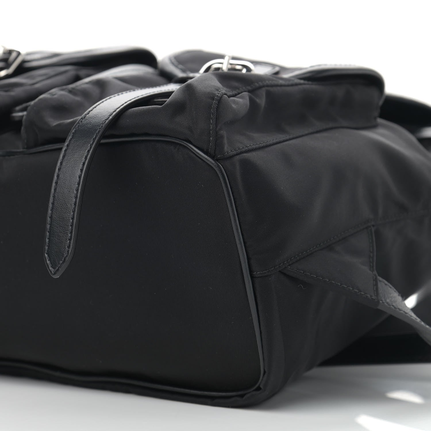 Prada Tessuto Nylon Vitello Backpack Black 11 of 11