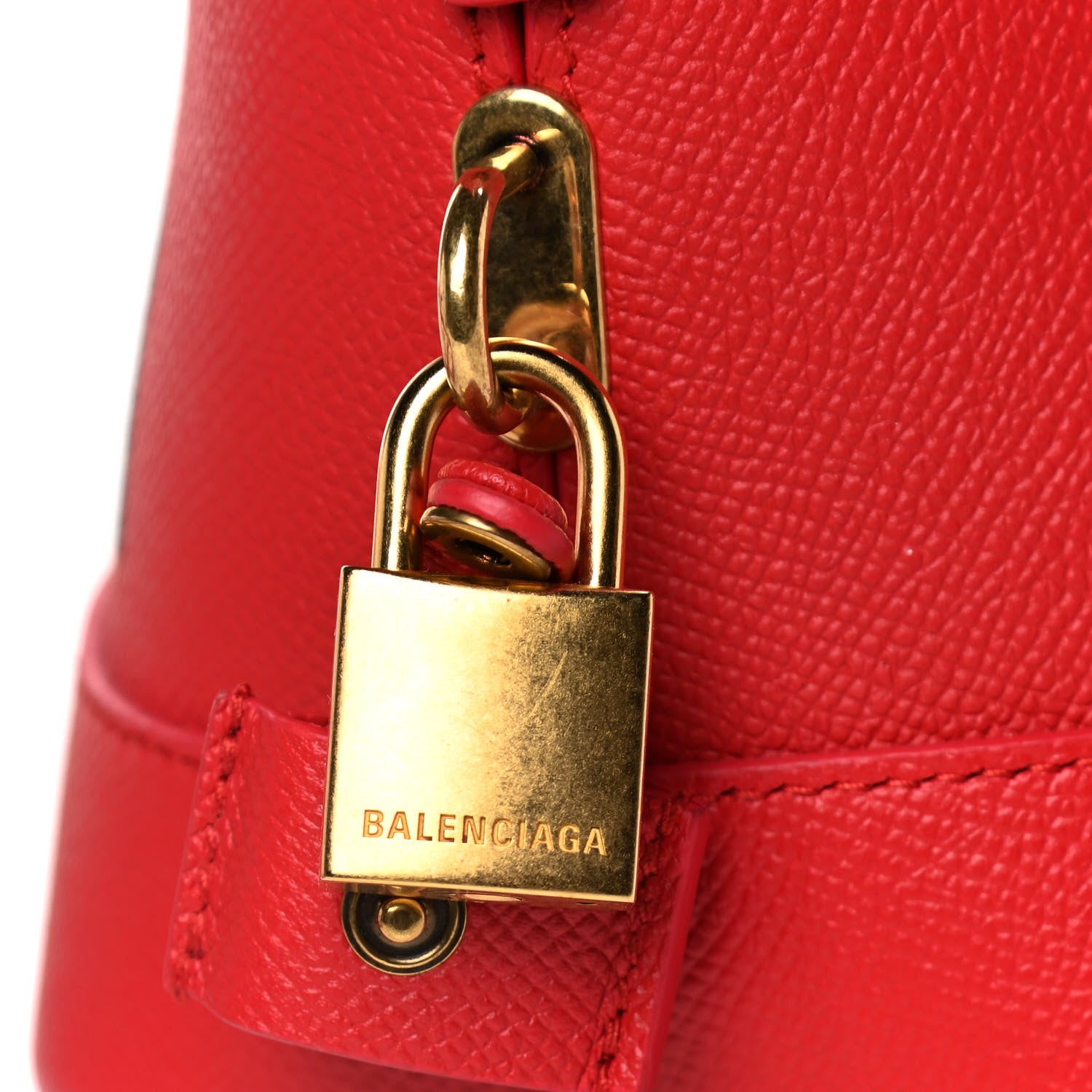Balenciaga Signature Grained Calfskin Logo S Ville Top Handle Bag Rouge Coquelicot Black 12 of 19
