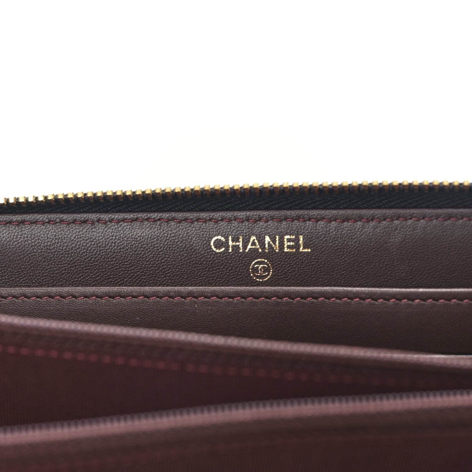 Chanel Lambskin Quilted Large Gusset Zip Around Wallet Black 6 of 11