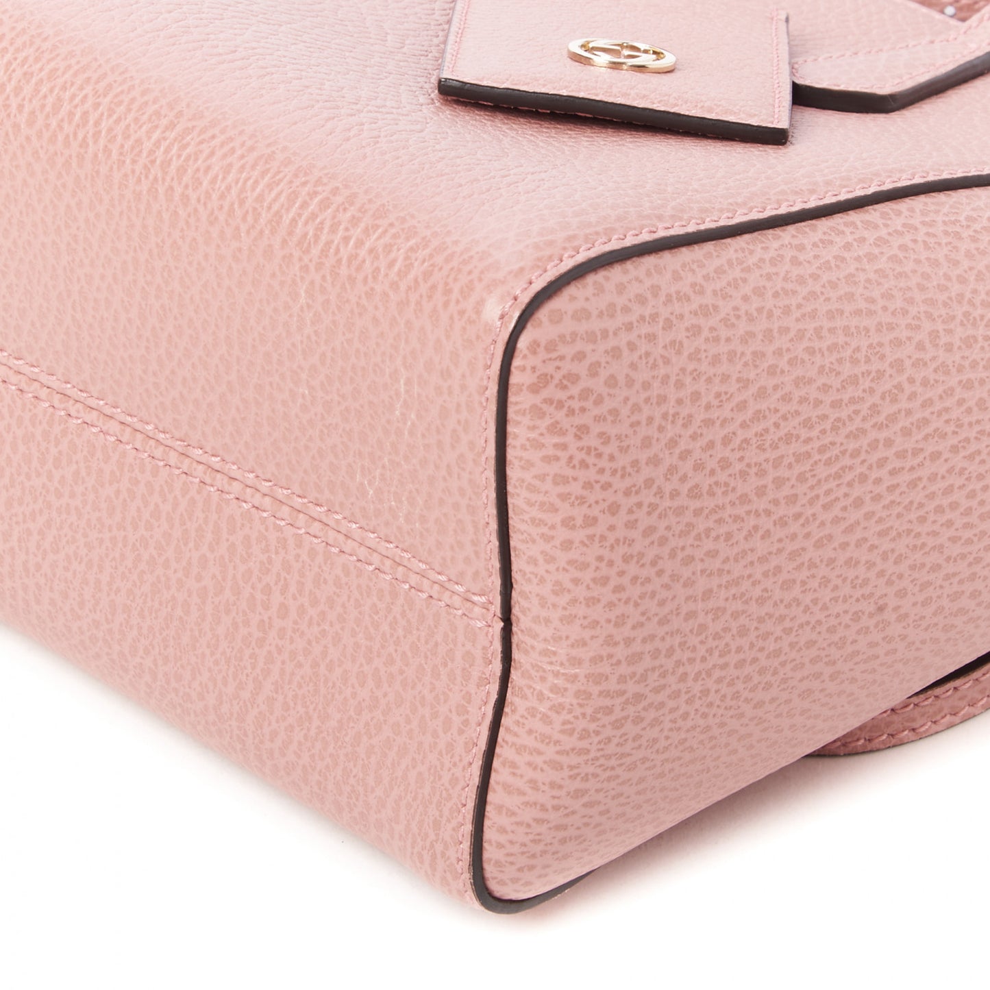 Dollar Calfskin Mini Swing Top Handle Bag Soft Pink