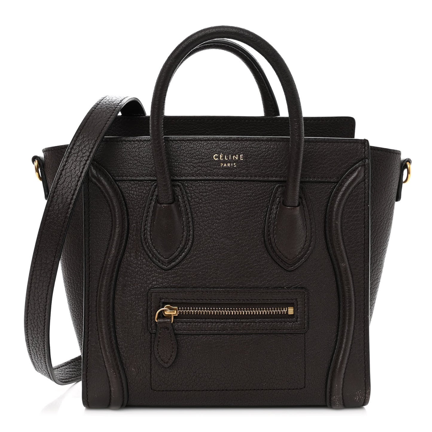 Goatskin Nano Luggage Dark Taupe