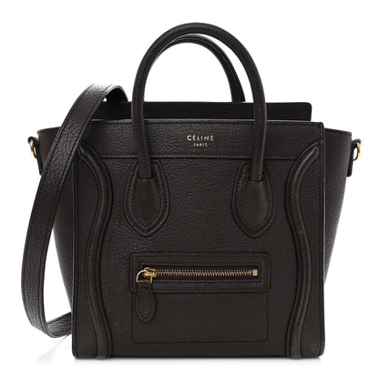 Celine Goatskin Nano Luggage Dark Taupe 1 of 10