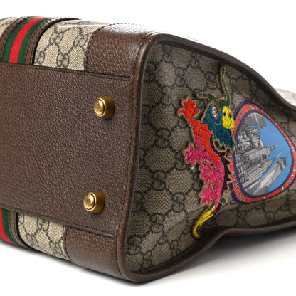 Gucci Soft GG Supreme Monogram Courrier Medium Duffle Bag Beige New Acero Multicolor 8 of 10