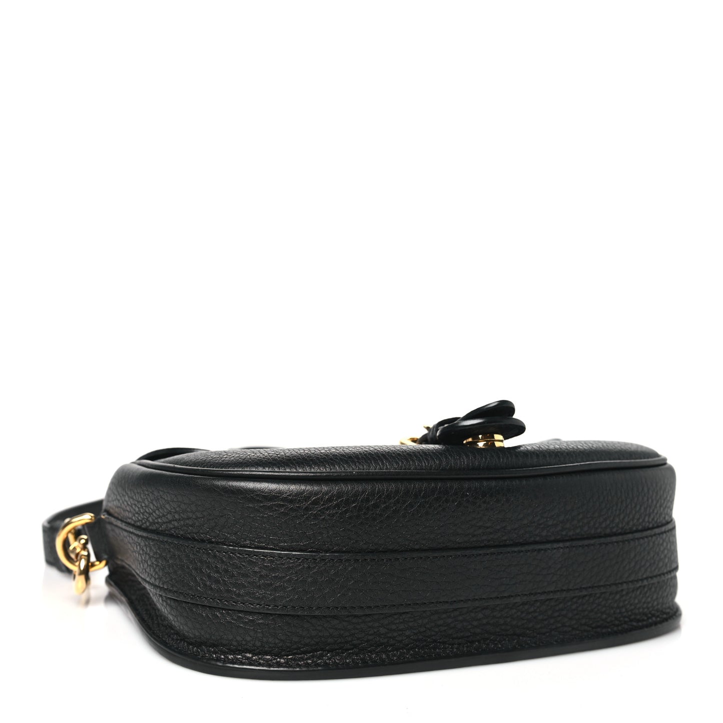 Grained Calfskin Medium Bobby Flap Black