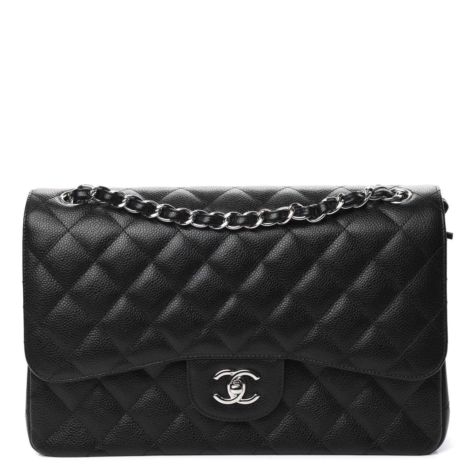 Chanel Caviar Quilted Jumbo Double Flap Black 1 of 10