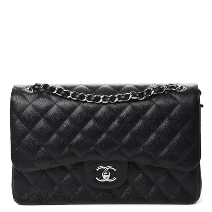 Chanel Caviar Quilted Jumbo Double Flap Black 1 of 10