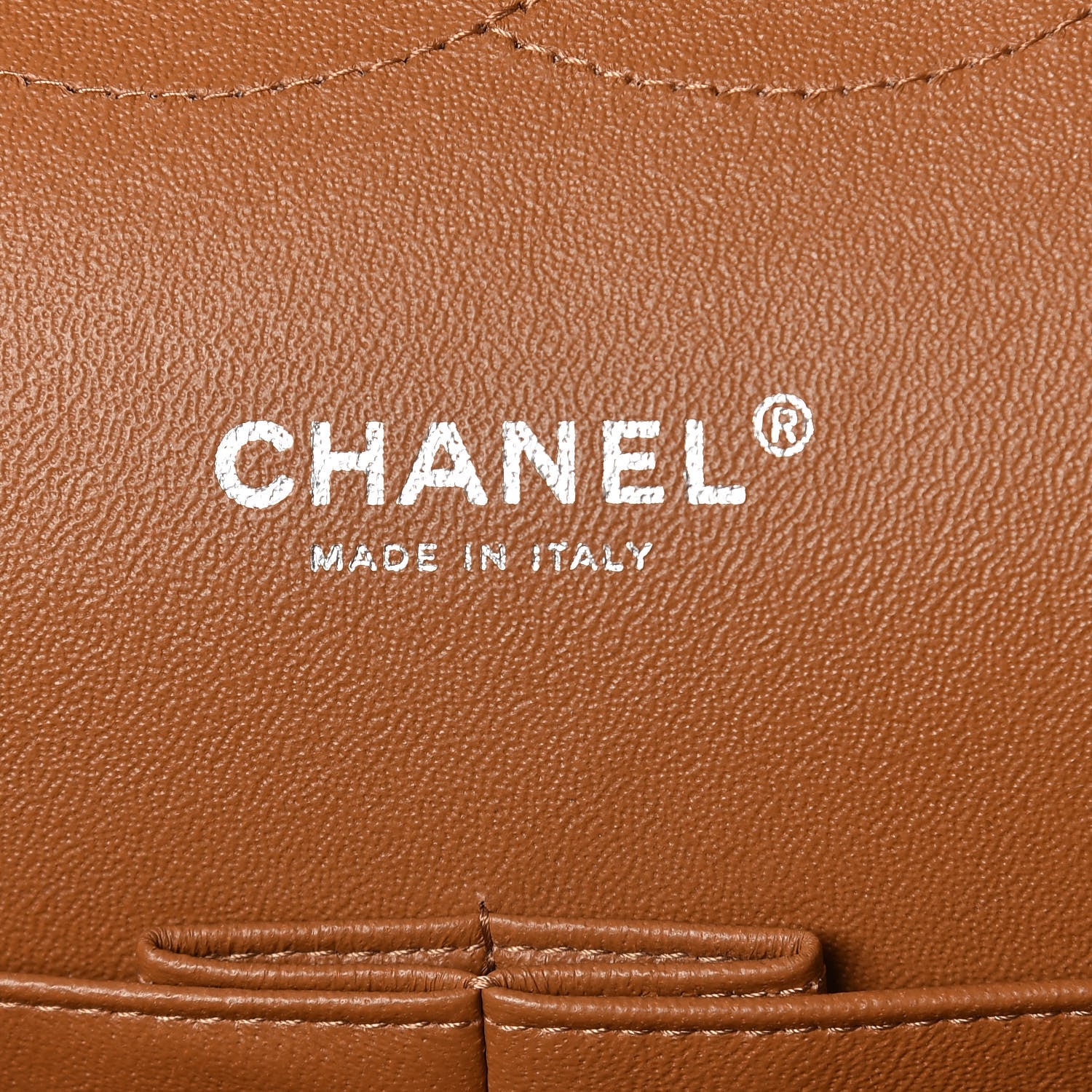 Chanel Caviar Quilted Maxi Double Flap Light Brown 8 of 10