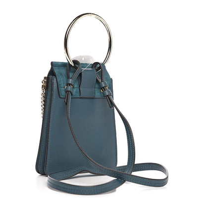 Chloe Suede Calfskin Mini Faye Bracelet Bag Majolica Blue 2 of 8