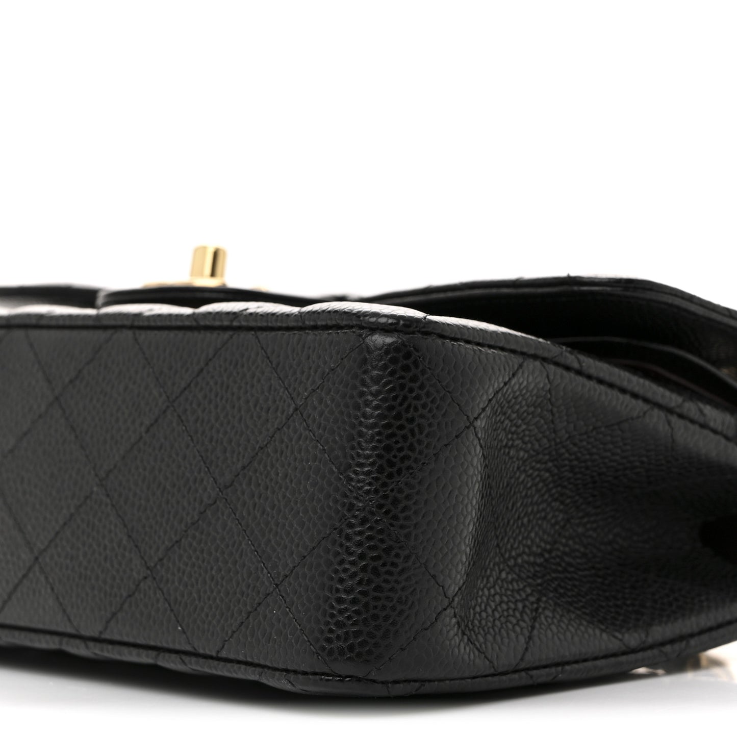 Caviar Quilted Small Double Flap Black