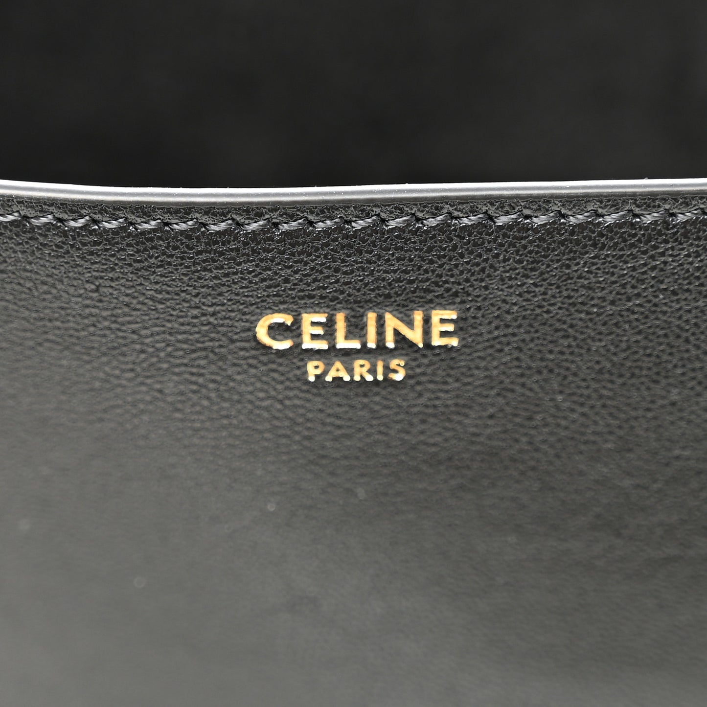 Shiny Lambskin Soft Triomphe Besace Bag Black