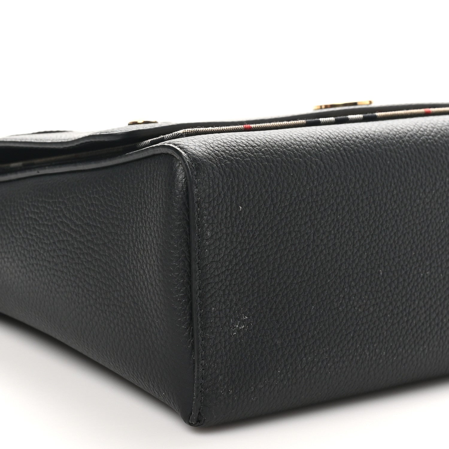 Burberry Grainy Calfskin Vintage Check Note Crossbody Bag Black 8 of 9
