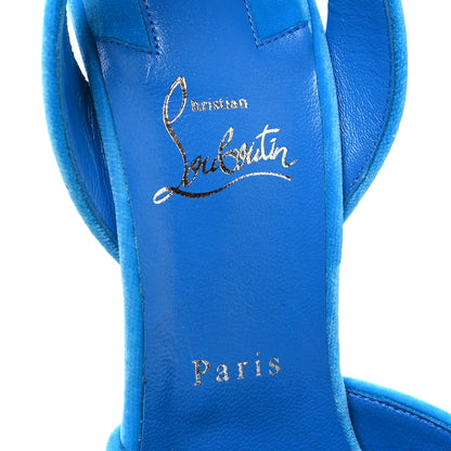 Christian Louboutin Velvet Betty Sling 100 Pumps 40 Alize 7 of 7