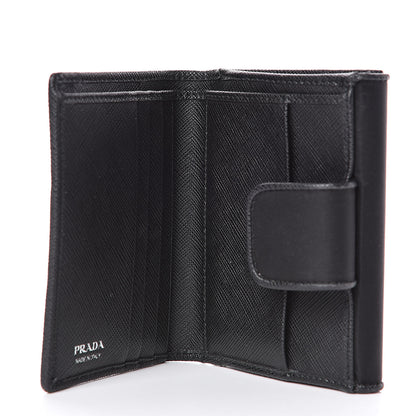 Prada Tessuto Nylon Vela Saffiano Wallet Black 5 of 11