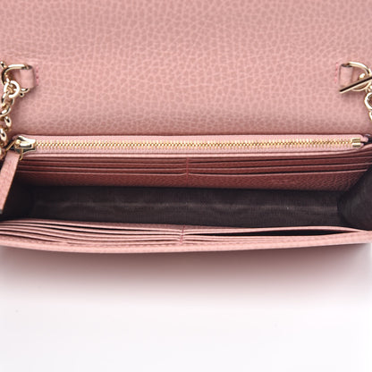 Gucci Dollar Calfskin Interlocking G Chain Wallet Soft Pink 5 of 7