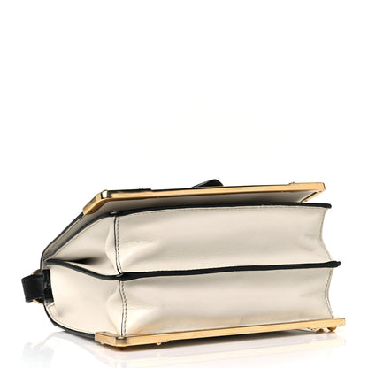 Prada City Calf Saffiano Cahier Bag Talco Black 4 of 9