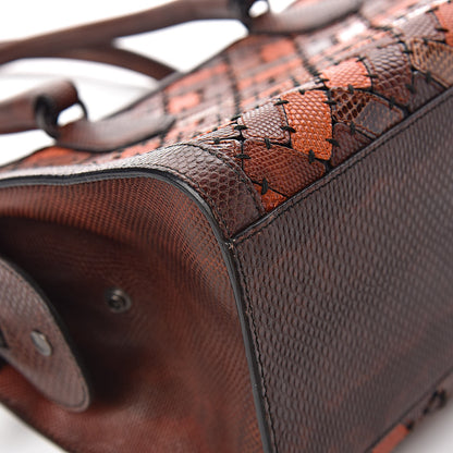 Bottega Veneta Ayers Karung Intrecciato Patchwork Shoulder Bag Ash Scuro Rust Clay 9 of 13