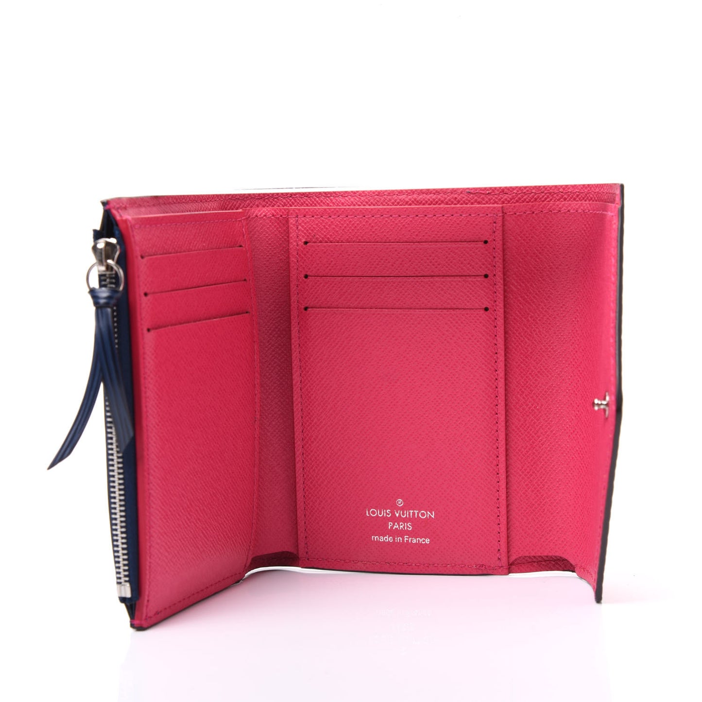 Epi Victorine Wallet Indigo Hot Pink