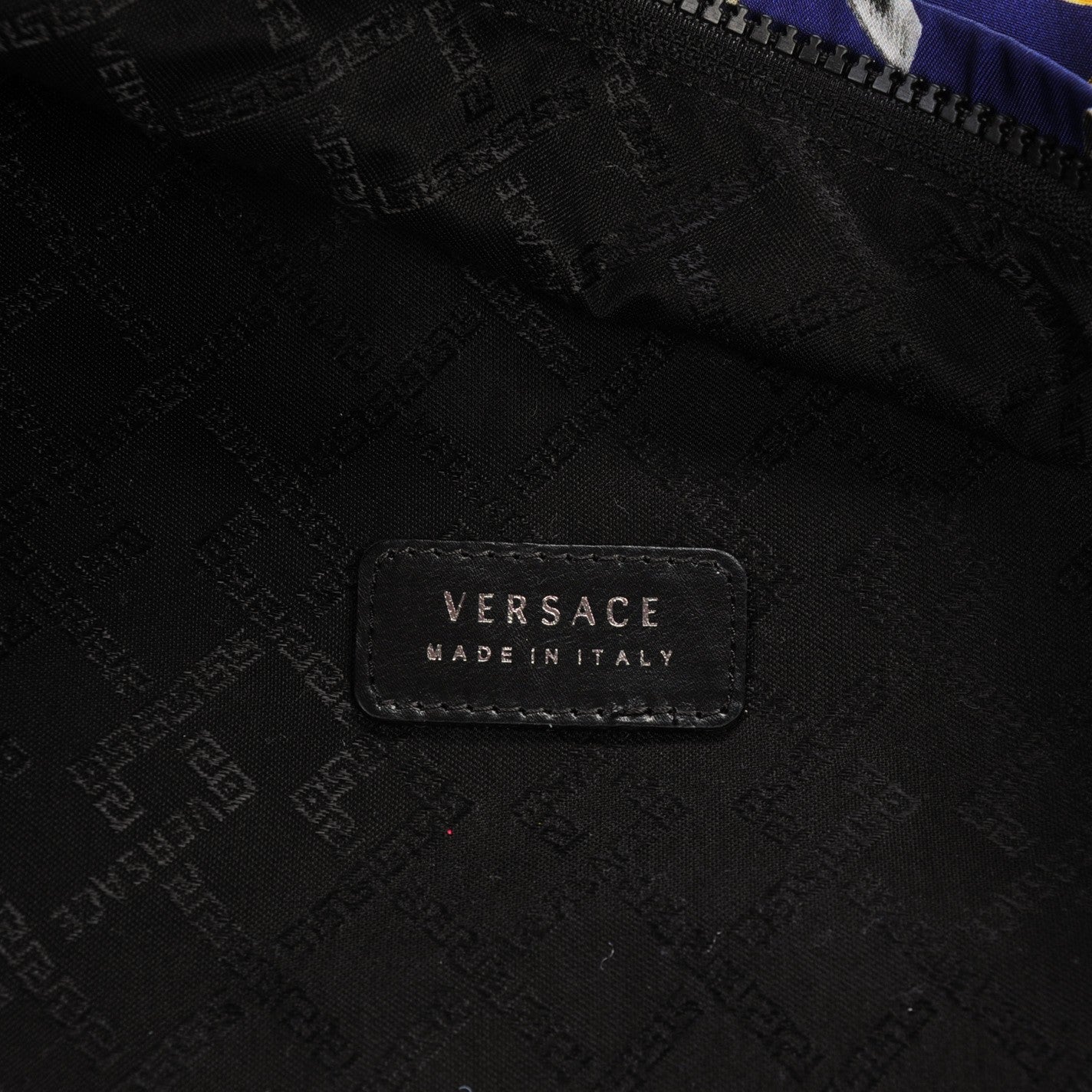 Nylon Palazzo Medusa Belt Print Backpack Blue